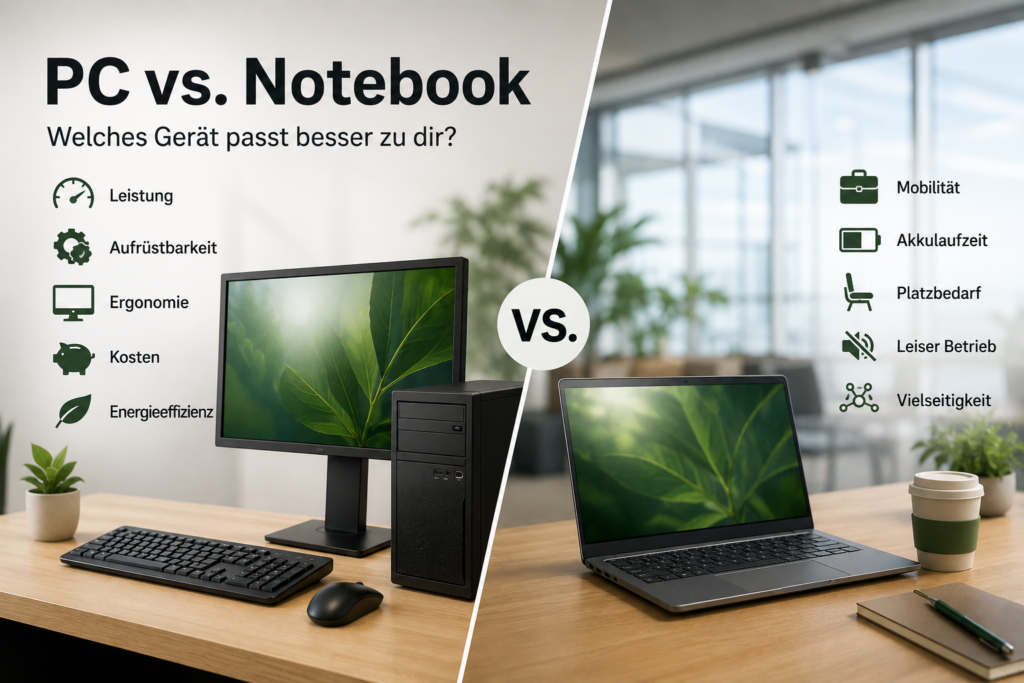 PC vs Notebook Vergleich
