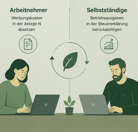 Laptop als Werbungskosten für Arbeitnehmer und als Betriebsausgabe für Selbstständige