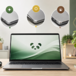 Refurbished Laptop im GreenPanda-Stil mit visueller Einordnung von leichten, mittleren und stärkeren Gebrauchsspuren