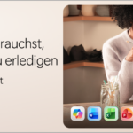 Microsoft 365 auf einem MacBook mit Apps wie Word, Excel, PowerPoint, Outlook, OneNote und OneDrive.