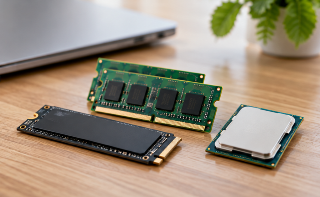 RAM, SSD und CPU als wichtige Komponenten für die Leistung eines Notebooks
