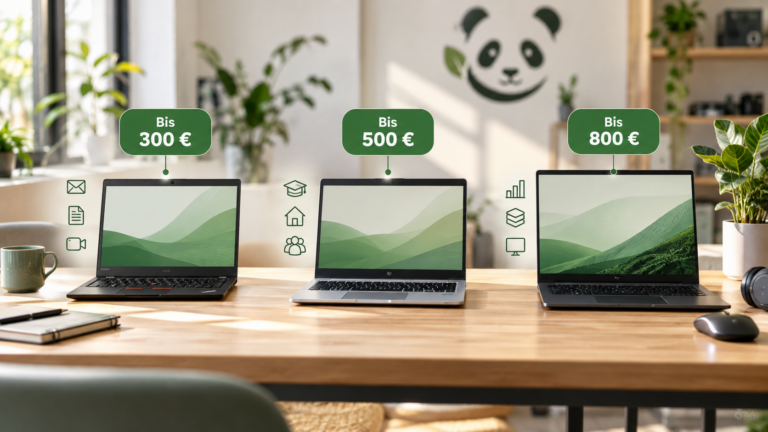 Drei refurbished Laptops im Vergleich für Budgets bis 300, 500 und 800 Euro